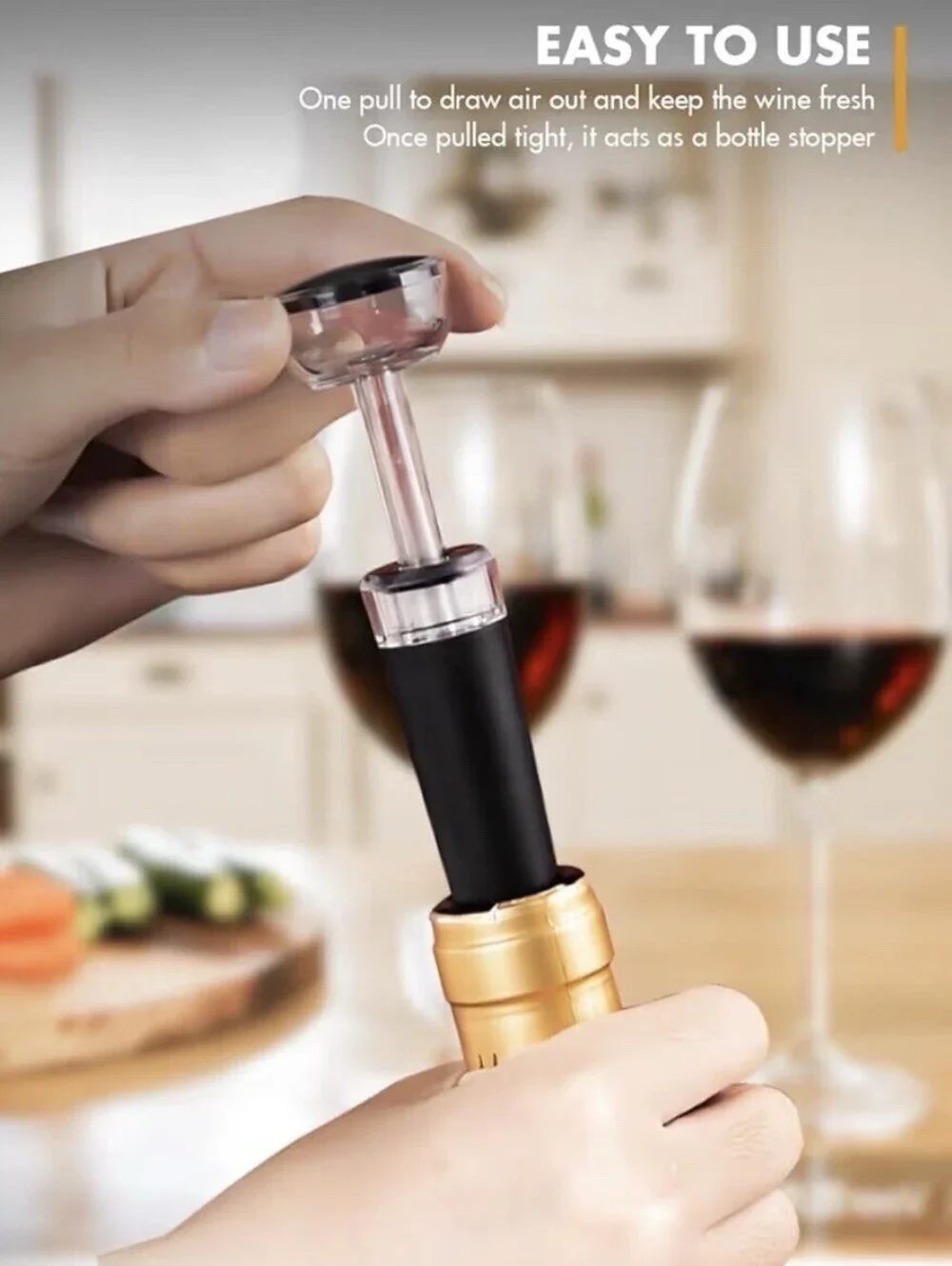 Rechargeable Electric Wine Gift Set - Aerator, Vacuum Stoppers, Foil Cutter a...